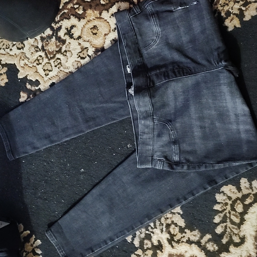 NWOT! Thereabouts Girl's Plus Distressed Black Jeggings; 20.5 Plus